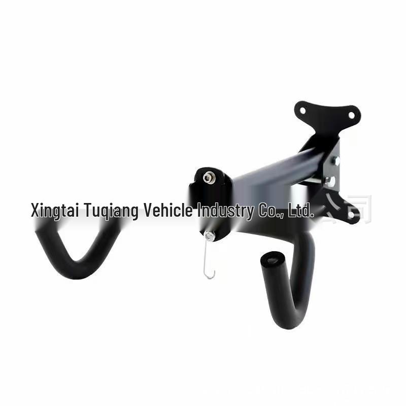 Adjustable Wall-Mounted Bicycle Trailer Rack with Rotating Hook for Mountain Bikes