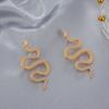 1 Pair Exaggerated Snake Shape Stud Earrings Vivid Appearance Punk Earrings Fashion Jewelry Accessories