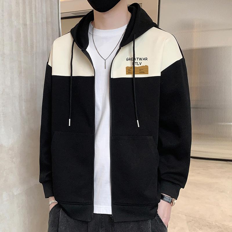 Кардиган с капюшоном, свитер, куртка, мужская осенняя американская свободная верхняя одежда, мужская повседневная куртка в тон цвета