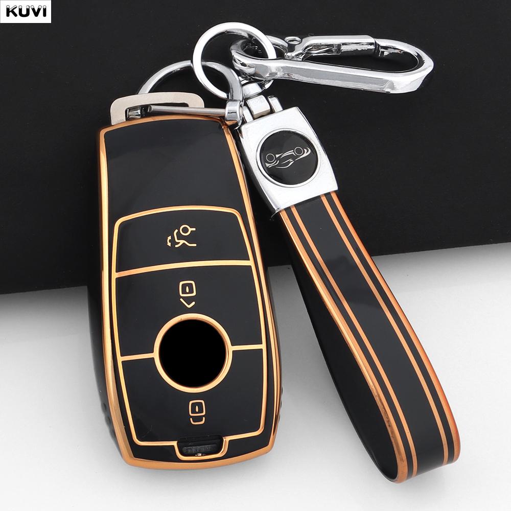 NHFW5 For Mercedes Benz A B C E S G GLB GLC GLE Class GLS W177 W205 W213 W222 G63 X167 E200 E300 AMG TPU Car Key Cover Case Fob Holder