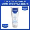 Gel Nettoyant pour bébé - Mustela - 2 en 1 - 200 ml - Doux pour peau et cheveux - Ne pique pas les yeux