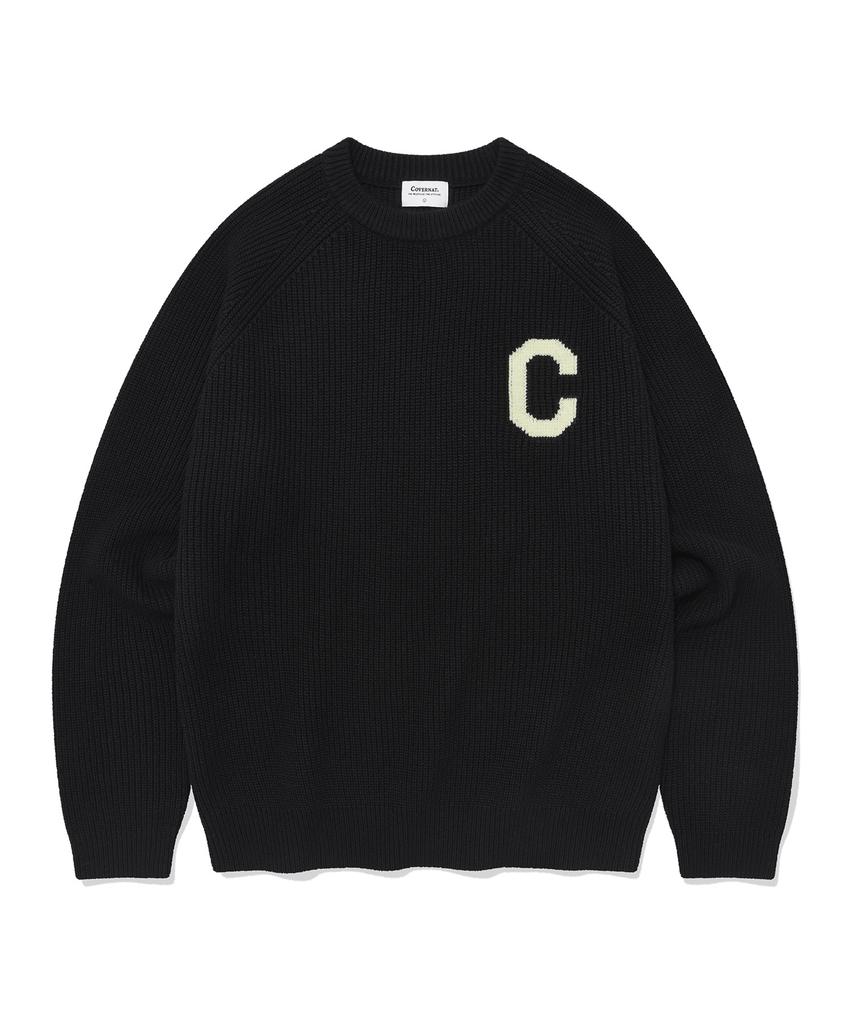 COVERNAT Middle C Logo Crewneck Knit Black
