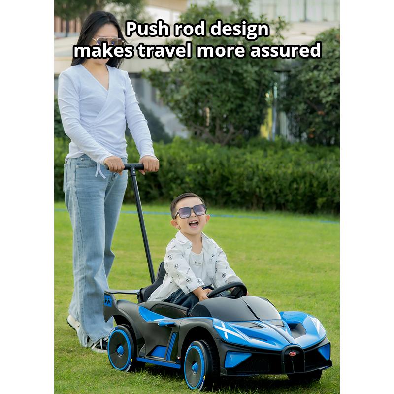 Детская электрическая четырехколесная игрушечная коляска для бездорожья с дистанционным управлением, двойным приводом и музыкальной светодиодной подсветкой Bluetooth