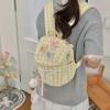 High Value, Fresh, Sweet and Cute Girl Plaid Mini Backpack, Light Travel Backpack for Junior High School Students