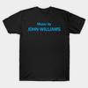 Men Black Print T-shirt Super Large TShirt Music by John Williams No-Cut Transfer Paper Print Cotton Tshirt