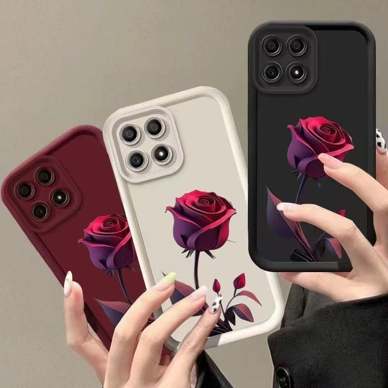 Эстетичный чехол для Apple iPhone с красной розой для iPhone 17, 16 Pro Max, 15 Pro, 14 и 13 - Европейский и американский дизайн