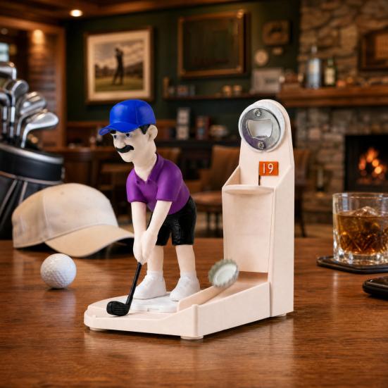 Bottle Opener, Golf Swing Beer Shape, Fun Board Game Accessory Durable Creative Ornament, for Home Bars And Parties