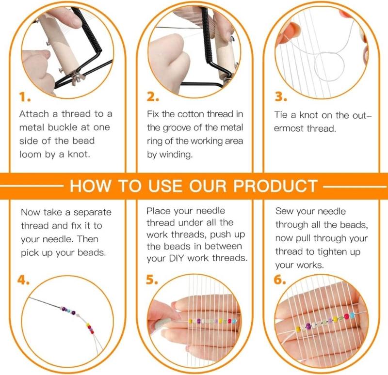 1 Набор ткацкий станок для бисероплетения с деревянной ручкой и металлическим челноком, легкий, прочный, инструмент для изготовления украшений своими руками, для ожерелий, браслетов