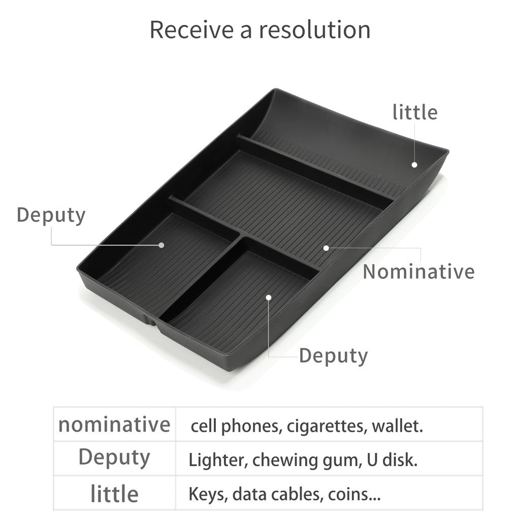 Ящик для хранения в центральной консоли для Lexus RZ 2025 2025 Центральный нижний ярусный лоток для автомобиля Силиконовые аксессуары Tidying Black
