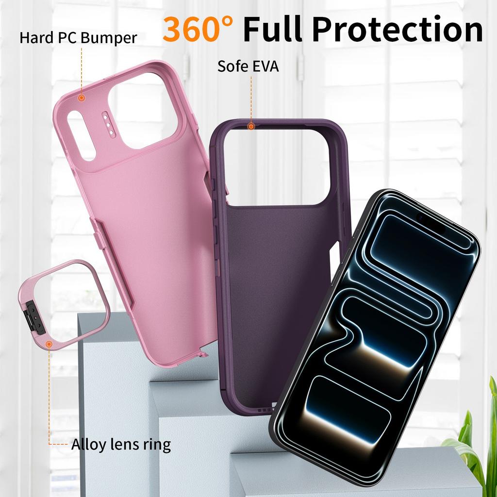 Прочный кейс-держатель для линз из сплава для iPhone 17 ProMax 16 15 14 Plus 13 12 Air 17e Матовый Ударопрочный чехол с защитой от отпечатков пальцев