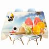 Pineapple Orange Juice Pattern Resort Beach Tablecloth Thicken Cotton Rectangular Round Table Cloth For Wedding Picnic Party
