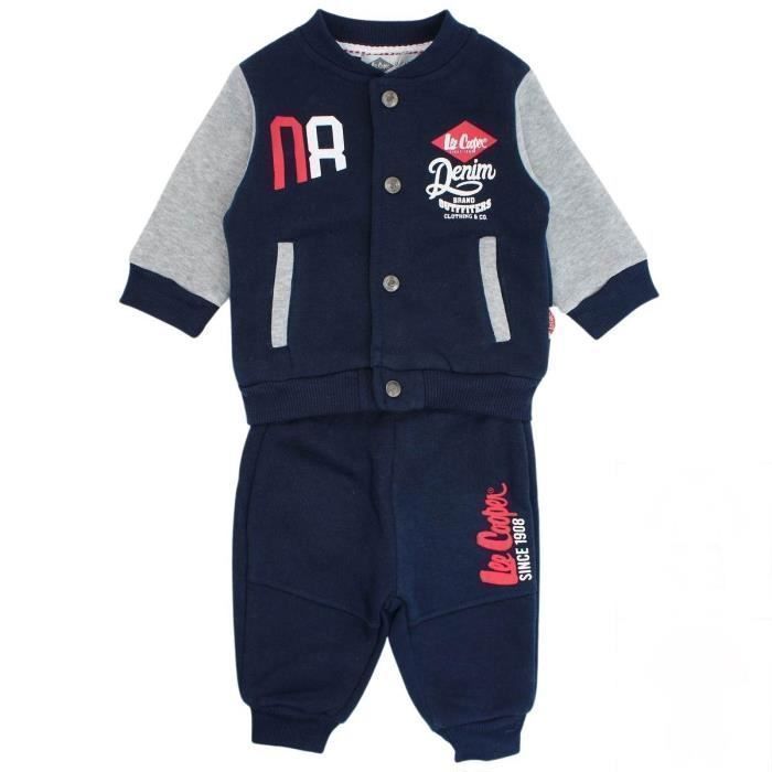Ensemble jogging - Lee Cooper - GLC10106 JB S1-18M - Noir - Bébé garçon - Manches longues