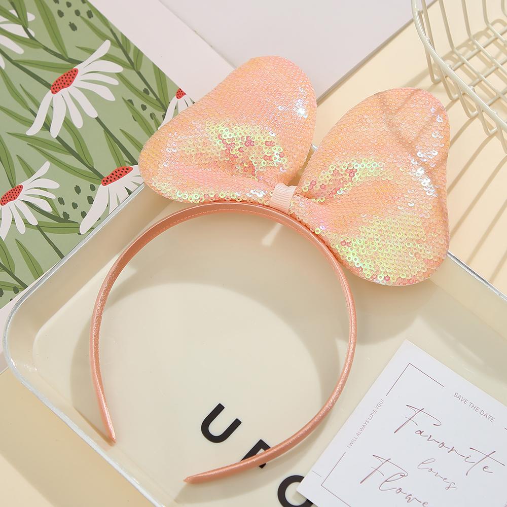 Big Bows Headband for Girls Sparkle Colorful Headbands Holiday Party Birthday Glitter Bow Hair Accessories