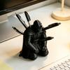 Декоративный держатель для ручек для домашнего воина, Подставка для ручек на стол, Крутой забавный настольный органайзер, Фэнтезийный рыцарь, Офисные гаджеты, Скульптура из смолы, Держатели для ручек, Уникальный декор