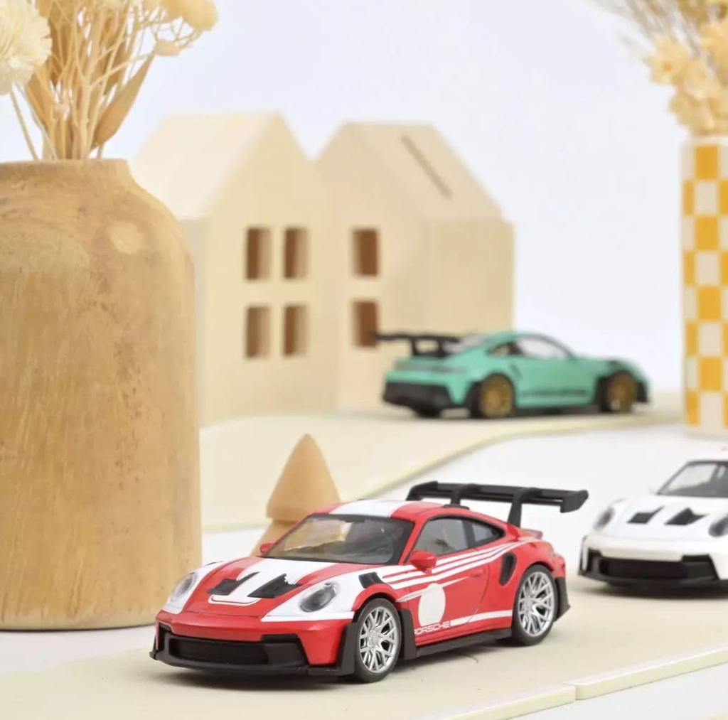 NOREV 1/43 Porsche 911 992 GT3 RS 2022 Red/White NOREV JET CAR Miniature Car