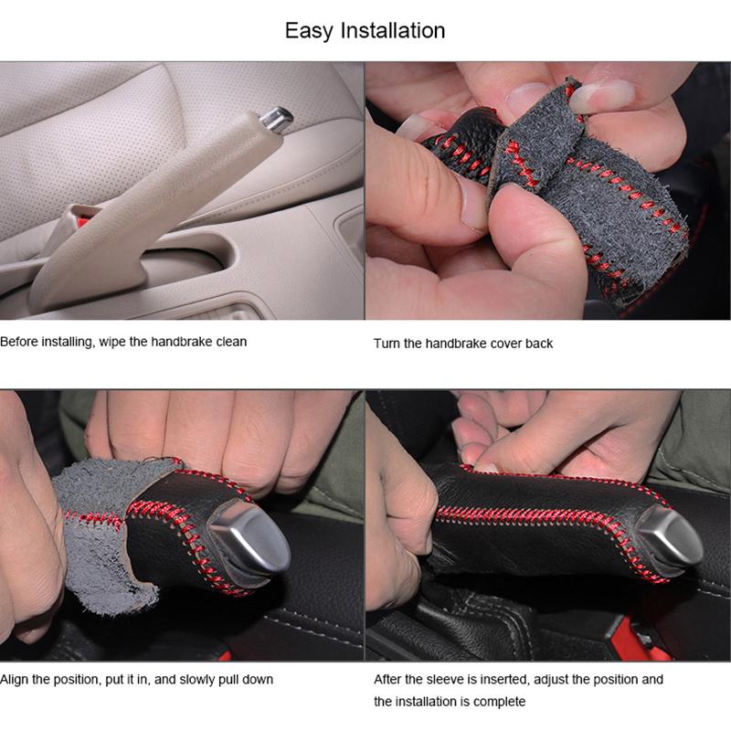 Leather Car Gears Handbrake Cover For Roewe MG Clever New Energy Rx5 I5 360 I6pius Rx3 Auto Gears Handbrake