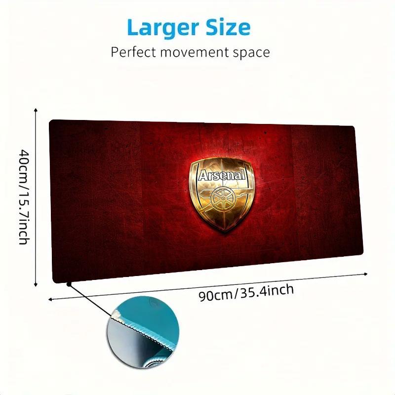 Arsenal F Large Size Mouse Pad Large Gaming Table Cushion Non-slip Laptop Tablet Big Mousepad XXL Mat Mini PC Playmat With Lock edge