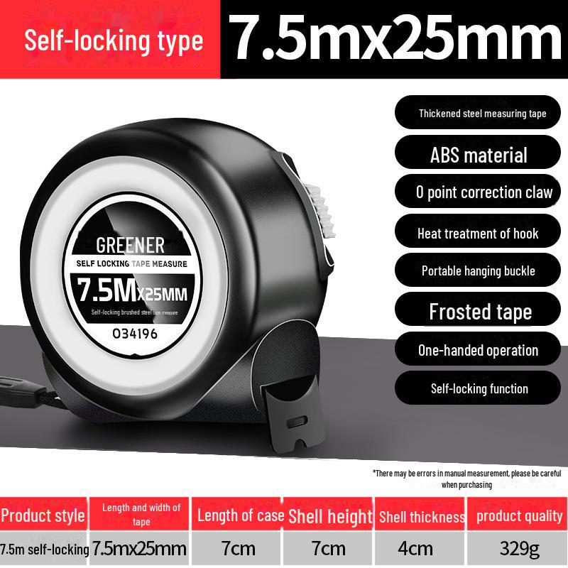 Набор стальных рулеток Green Forest 5м/3м: Точная рулетка 10 м, круговая линейка 7,5 м, нержавеющая сталь, водонепроницаемая, износостойкая