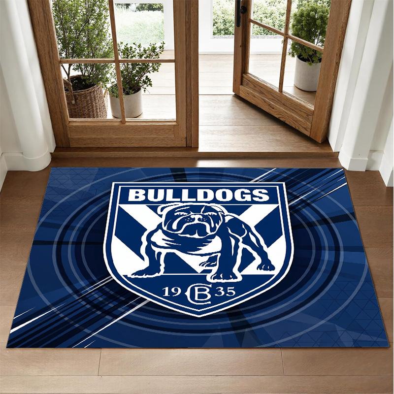 Canterbury-Bankstown Bulldogs Design Crystal Velvet Rug Soft Decorative Mat for Bedroom Entrance