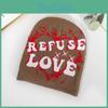 Cap Unisex Knit With Letter And Heart Embroidery Design For Fall Street Fashion