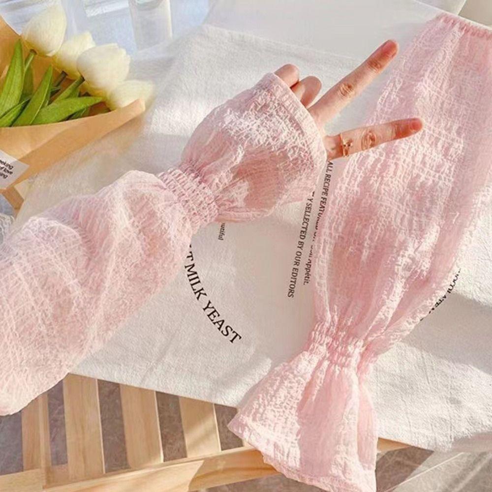 UV Protection Long Sleeves Cycling Chiffon Sleeve Cooling Sleeves Arm Sleeves Sunscreen Sleeves