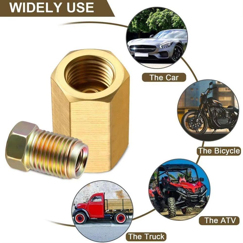 Brass Brake Hose Connector Hexagon Union Connector Fitting Assortment Inverted Flare Fitting
