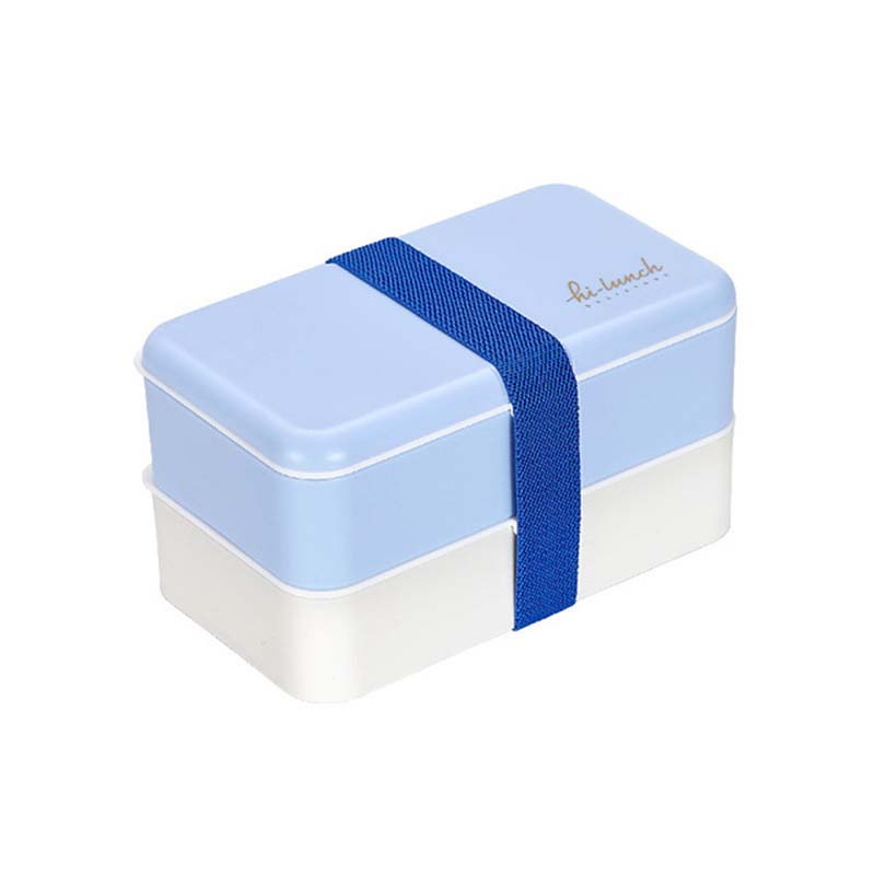 Двухслойный ланч-бокс, портативный бенто-бокс, герметичный, не протекающий, для школьников, офисных работников, контейнер для микроволновой печи, коробка для хранения продуктов