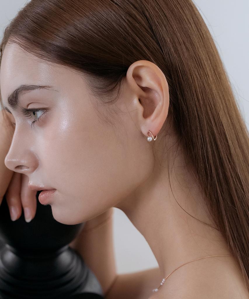 Mcel 14K Bellian Pearl Ring Earrings