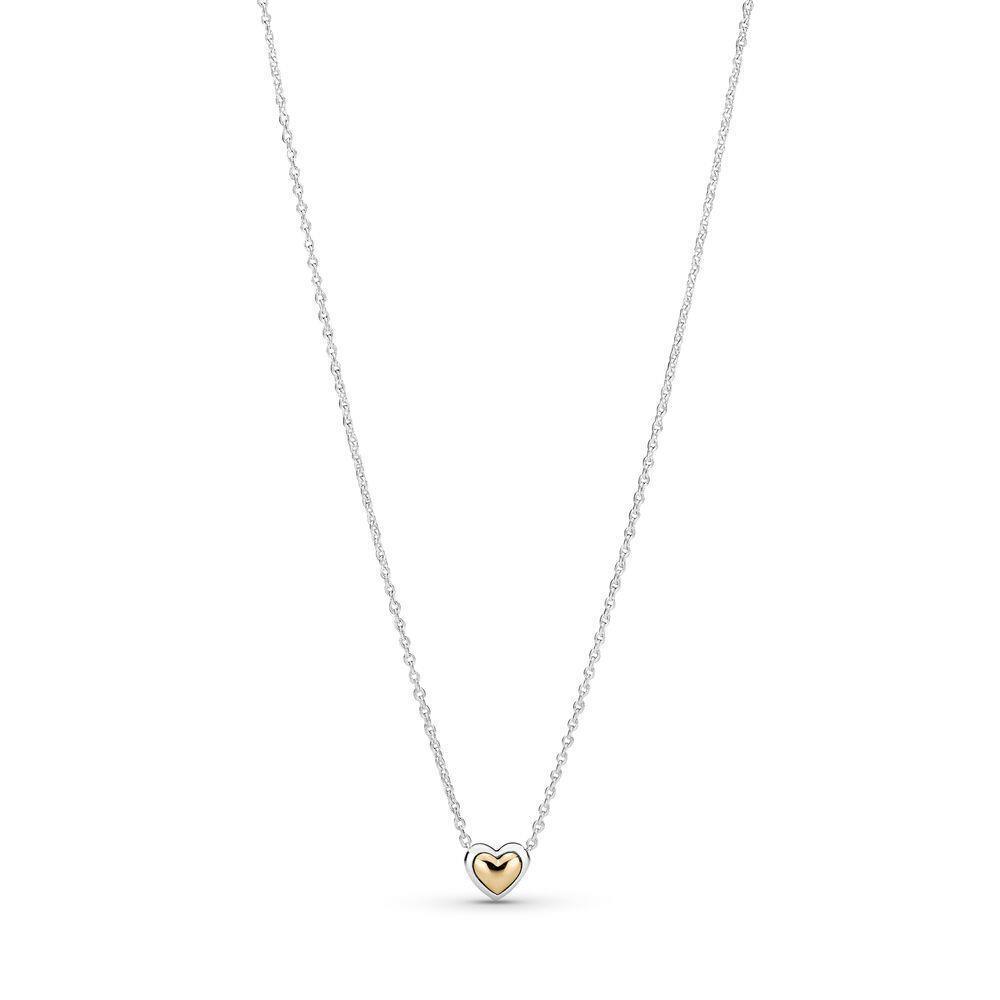 925 Sterling Silver Heart Hollow Leaf Diamond Pendant Necklace Four-leaf Clover Key Collarbone Chain