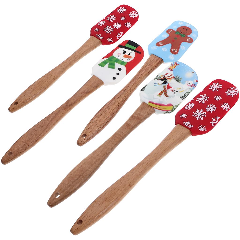 5 шт. Принадлежности для выпечки Силиконовая лопатка для крема Износостойкий инструмент Удобная щетка для торта Ежедневные многоразовые инструменты Скребок для масла