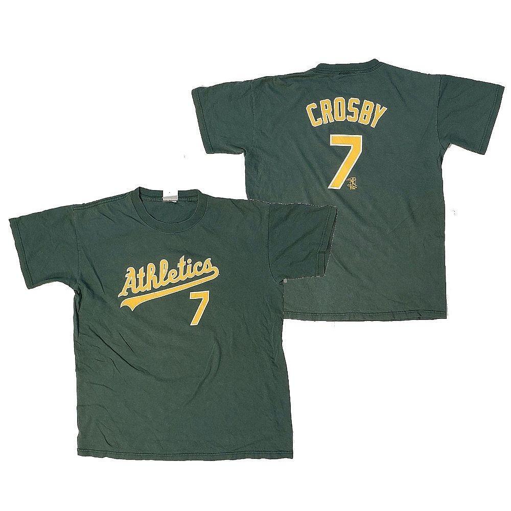 Oakland A039;s Bobby Crosby Number 7 Double Sided T-ShirtMedium Unisex T-Shirt