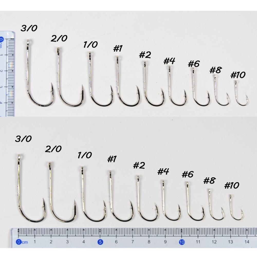 Набор из 50 острых рыболовных крючков Baitholder для червя или приманки. Размер 10 12 14 1/0 2/0