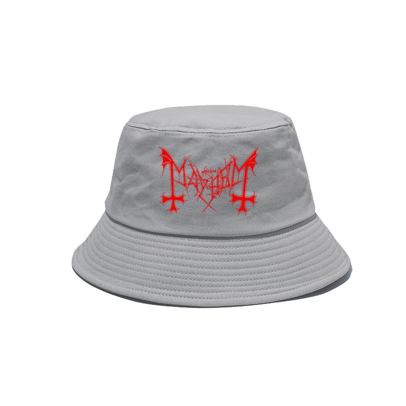 Mayhem Death Bucket Hat Cap Unisex Women Unisex Panama Cap Outdoor Summer Adjustable Mayhem Bob Caps