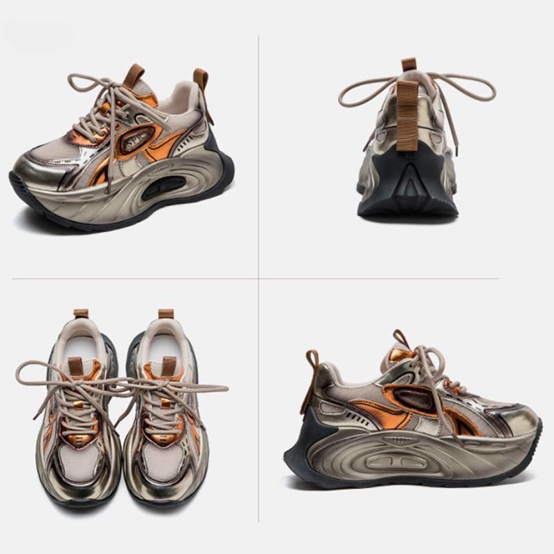 Johnature Модная спортивная обувь на толстой подошве, разноцветные кроссовки на шнуровке, универсальная женская обувь