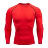 Мужская футболка для фитнеса с круглым вырезом и длинным рукавом, обтягивающие спортивные топы, быстросохнущие пуловеры для фитнеса, футболки, спортивная одежда
