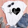 Fashion Women's Tshirts Tops Print Short Sleeve White Ropa Mujer Trend T-Shirt Summer O-Neck Oversized Top Popular Tshirts Tee