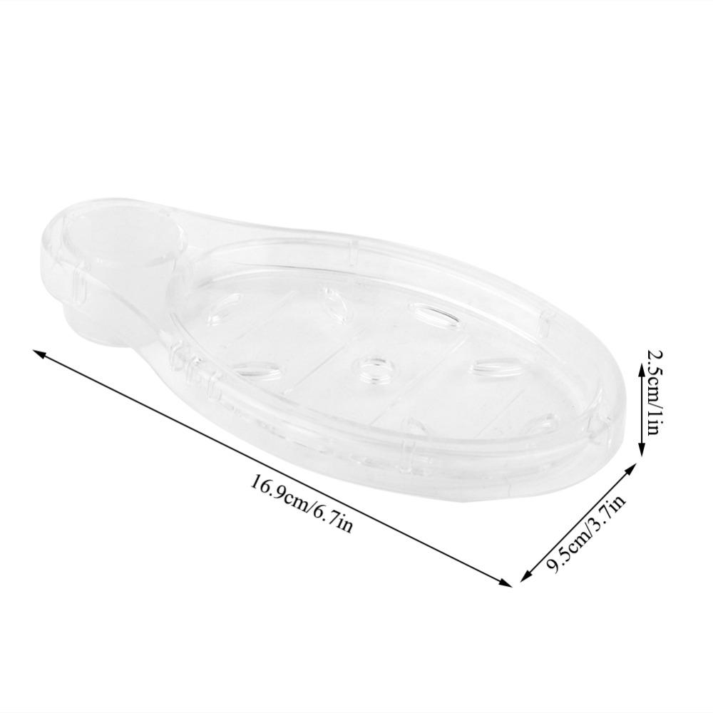 2 Pack Oval Shape Soap Holder Plastic Soap Storage Tray Easy Install Soap Rack Shower Rail