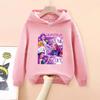 Демон Хантер Девочки Розовый Худи Уличная Одежда Осень Милый Аниме Малыш Пуловер Детский Y2K Каваий Футболка с Длинным Рукавом Повседневная Одежда