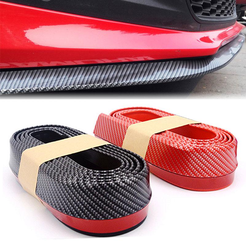 2,5 м автомобильный бампер, наклейки для губ, защитные полосы, комплекты кузова, сплиттер, дверь автомобиля, углеродное волокно, резиновая губа, ширина полосы 65 мм, внешняя отделка