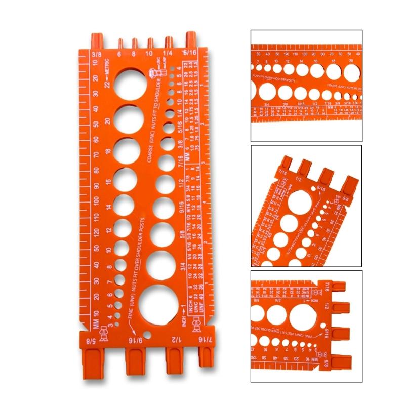 Удобный измерительный прибор для проверки резьбы болта, измерительный инструмент, тестер для измерения резьбы болта и метрической системы, проверочный винт, гайка