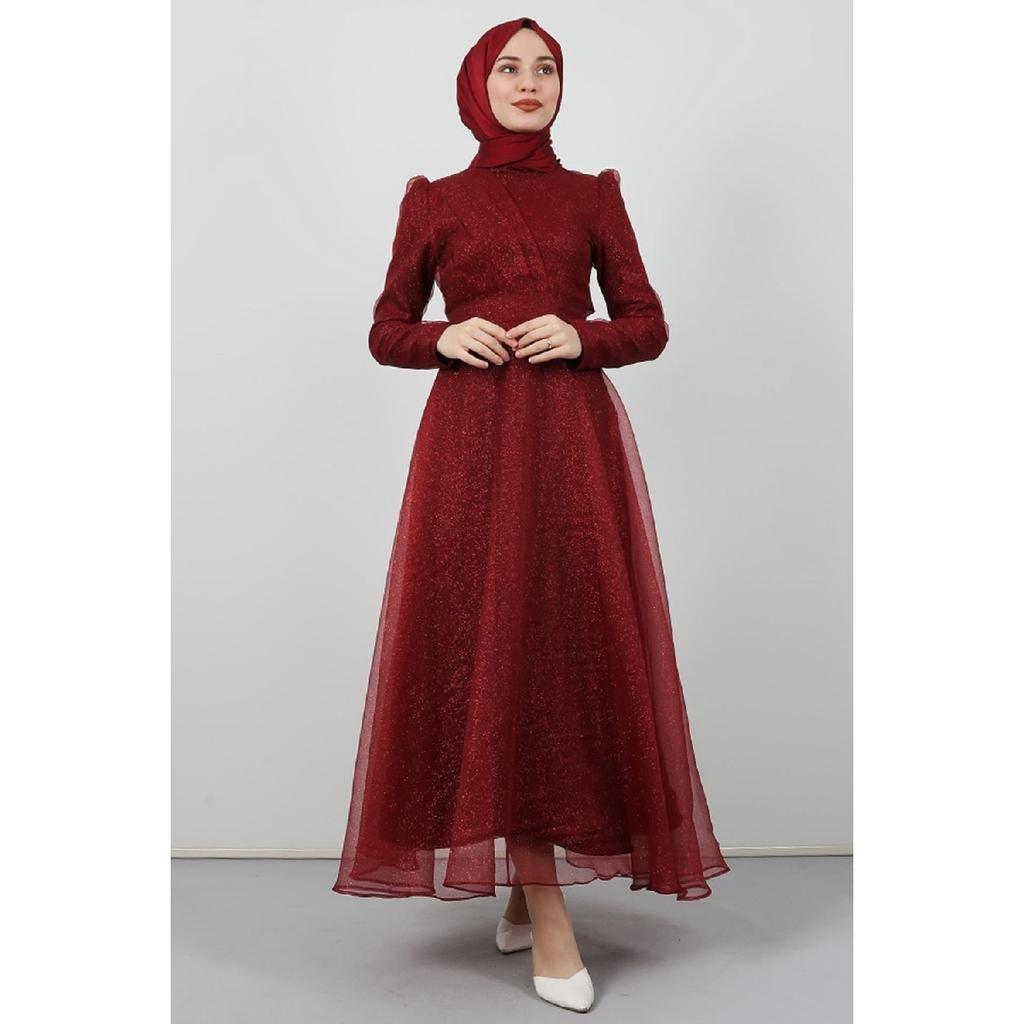 Alara Hijab Evening Dress Navy Blue