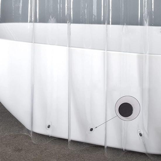 Водонепроницаемая прозрачная подкладка для занавески для душа с 3 магнитами, нержавеющие втулки, прочная быстросохнущая пластиковая подкладка для ванной комнаты