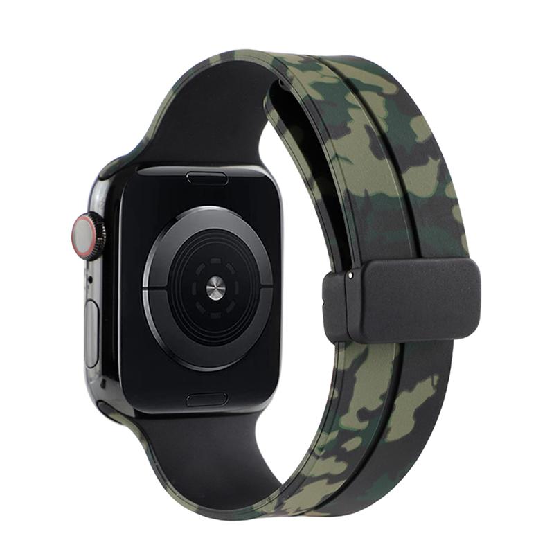 Силиконовый ремешок для Apple Watch, магнитный спортивный браслет, ремешок для часов для IWatch Series 1 2 3 5 6 Se 7 8 Ultra38mm 40mm 41mm 42mm 44mm 45mm 49mm