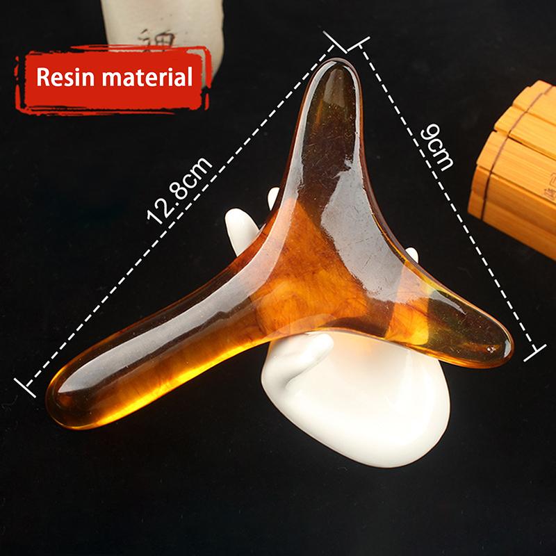 Треугольная массажная доска Гуаша для красоты, смоляной инструмент для акупунктуры и шиацу, для лица и всего тела, универсальный, усталый, расслабляющий