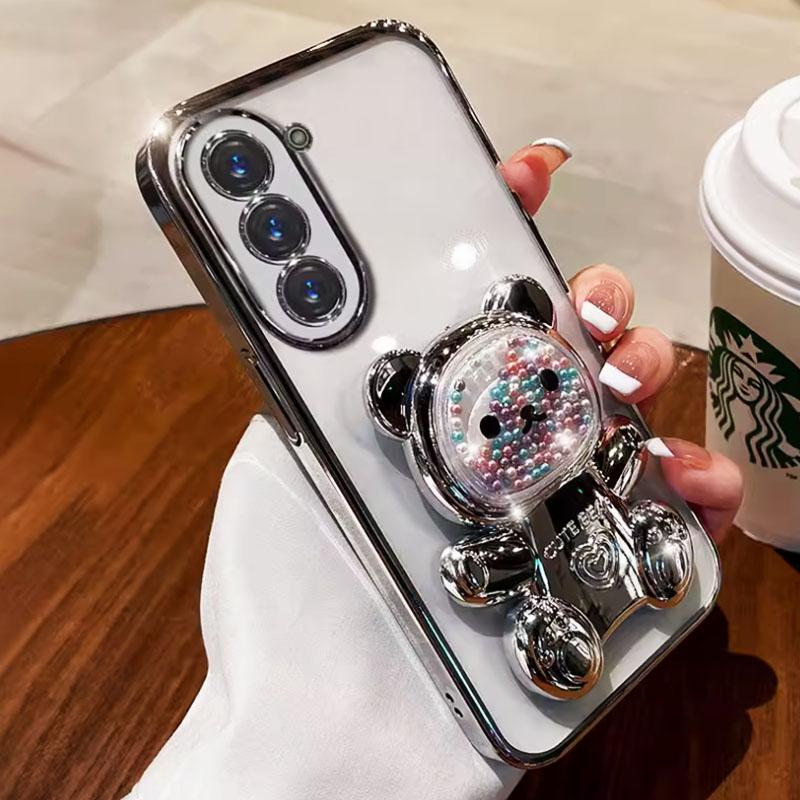 Чехол-держатель для телефона с блестящим медвежьим кронштейном для Moto G60S G60 G30 G20 G10 G22 G32 G42 G52 G62 G82 E20 E13, мягкий чехол