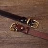 Ремень женский из натуральной кожи первого слоя, пряжка из чистой меди, пряжка из меди, пряжка из меди