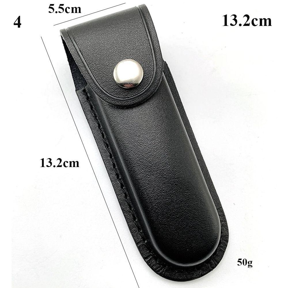 Pocket Hunt Leather Sheath Holder Flashlight Case Belt Loop Case Fold Knife Tool Camp Outdoor Carry