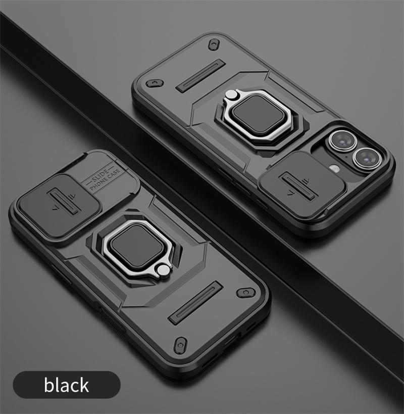 Роскошный деловой чехол-подставка для объектива камеры военного класса для iPhone 13 14 15 16 Pro Max Plus 16Pro 15Pro 13 бампер