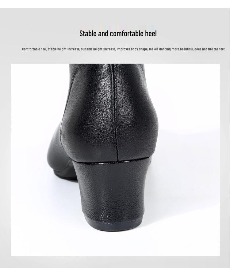 Женские латиноамериканские бальные танцевальные ботинки на высоком голенище с мягкой подошвой