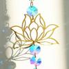 1PC Natural Stone Sun Catcher Crystal Wind Chimes Amethyst Lotus Hanging Window Garden Party Decorations